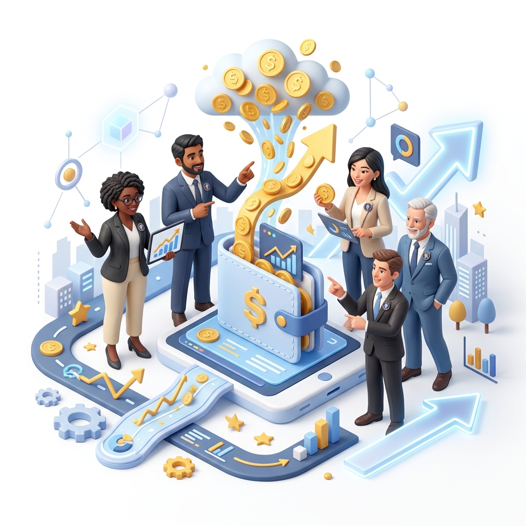 Ilustrasi Koperasi 3D Modern